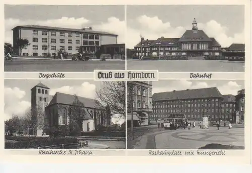 Duisburg-Hamborn Schule, Bahnhof, St. Johann und Rathausplatz ngl 219.939