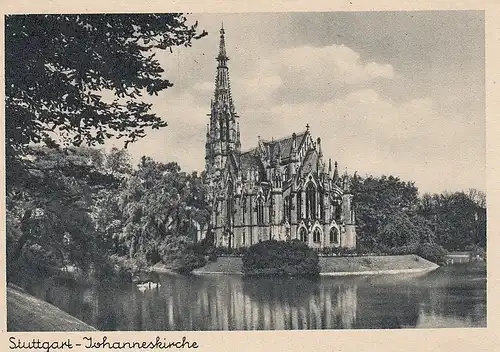 Stuttgart Johanneskirche (vor Bombardierung) ngl D3217