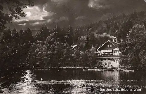 Mondschein über Horel Ebnisee, Schwäbischer Wald gl1959 D9103