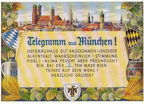 Telegramm aus München ngl D4622