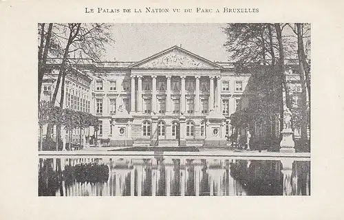 Bruxelles La Palais de la Nation vu de Parc ngl D2952