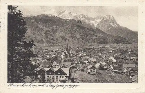 Partenkirchen mit Zugspitzgruppe gl1927 D3526