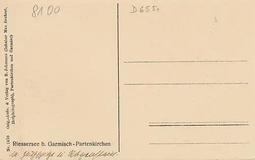 Riessersee bei Garmisch-Partenkirchen ngl D6551