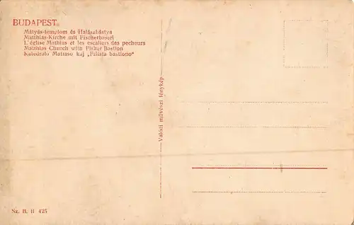 Budapest Matthias-Kirche mit Fischereibastei/ Mátyás templom ngl 150.021
