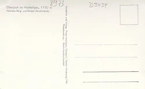 Oberjoch im Hochallgäu Mehrbildkarte ngl D3434