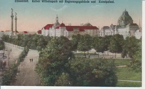 Düsseldorf Kaiser Wilhelm-Park mit Regierungsgebäude und Kunstpalast ngl 219.778