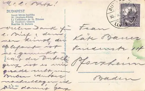Budapest St. Stephans-Kirche / Szent István-bazilika gl1928 150.058