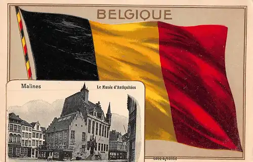 Belgische Flagge - Malines Palais de Justice Prägekarte ngl 149.412