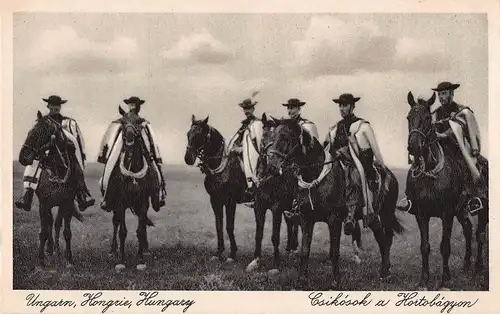 Pferdehirten auf der Haide "Hortobágy" Csikósok a Hortobágyon ngl 149.715