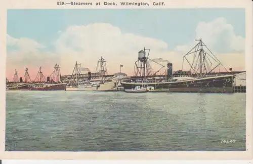 Wilmington CA - Steamers at Dock ngl 220.201