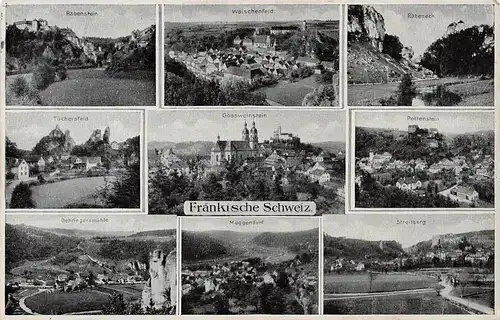 Fränkische Schweiz - 9 Ansichten verschiedener Städte gl1942 154.718