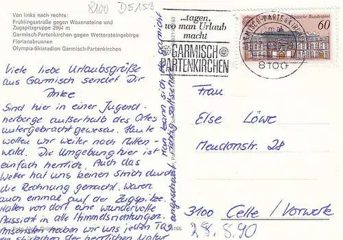 Garmisch-Partenkirchen Mehrbildkarte gl1990 D5153