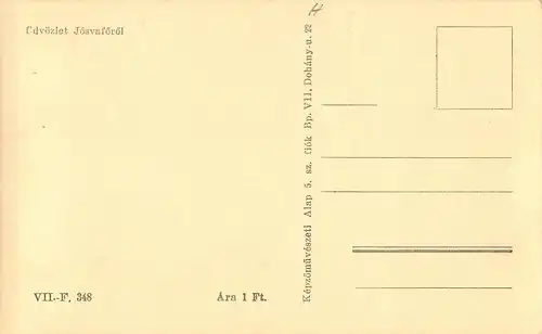 Üdvözlet Jósvaföröl ngl 149.831