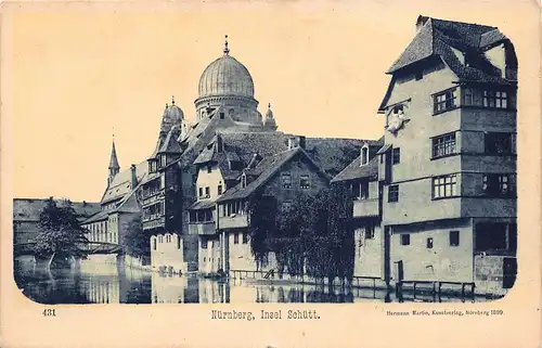Nürnberg Insel Schütt mit Synagoge ngl 148.854