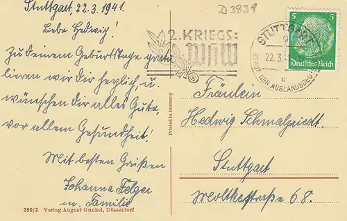 Die besten Glückwünsche zum Geburtstage gl1941 D3839