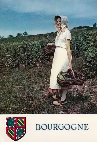 Bourgogne Vigneronne en tenue de travail vers 1830 ngl D8209