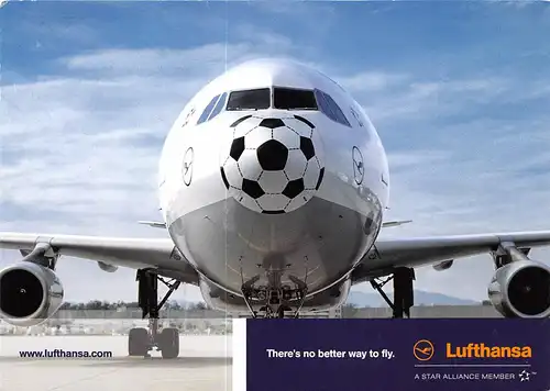 Lufthansa Passagierflugzeug mit Fußballmotiv auf Front gl2005 151.757