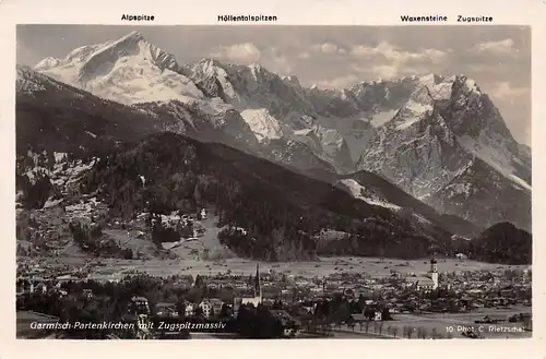 Garmisch-Partenkirchen mit Zugspitzmassiv ngl 154.906