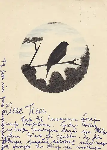 Miniatur Vogel im Baum gl1934 D4211
