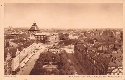 München - Blick von der Matthäuskirche auf den Karlsplatz gl1927 154.956