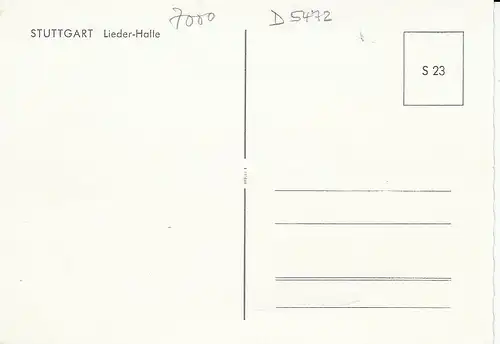 Stuttgart Lieder-Halle ngl D5472