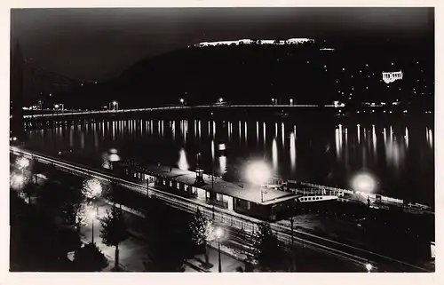 Budapest Der Gellért-Berg bei Nacht / Gellérthegy éjjel ngl 150.059