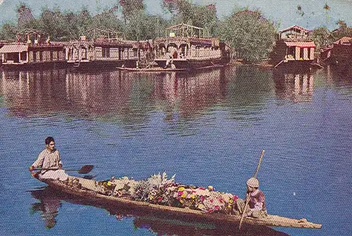 Indien Dal Lake Flower Selling ngl D7712