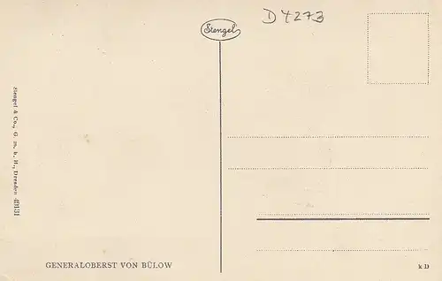 Generaloberst von Bülow ngl D4273