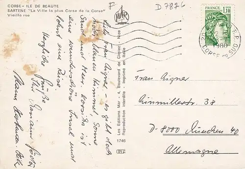 Corse Sartene Vieille rue gl1980 D7876