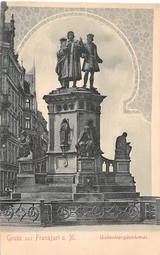 Gruss aus Frankfurt a. M. Gutenbergdenkmal ngl 151.921