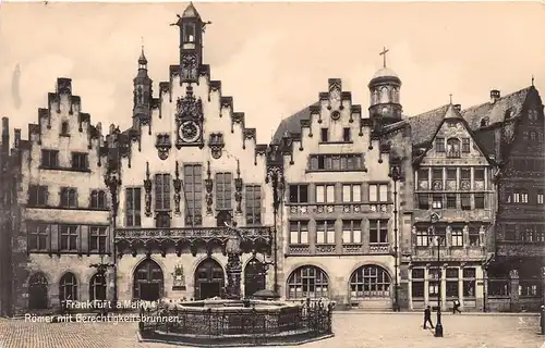 Frankfurt a. M. Der Römer mit Gerechtigkeitsbrunnen gl1935 151.973