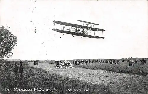 L'aéroplane Wilbur Wright En plein vol. feldpgl1914 151.531