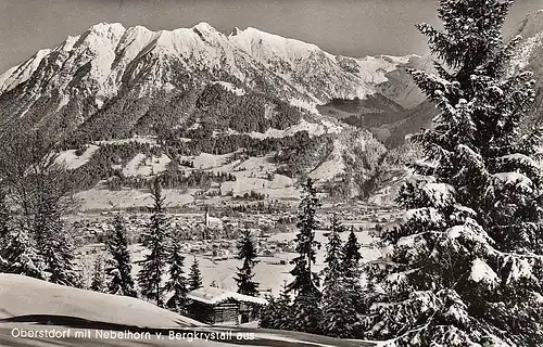 Oberstdorf mit Nebelhorn vom Bergkrystall aus gl1957 D8678