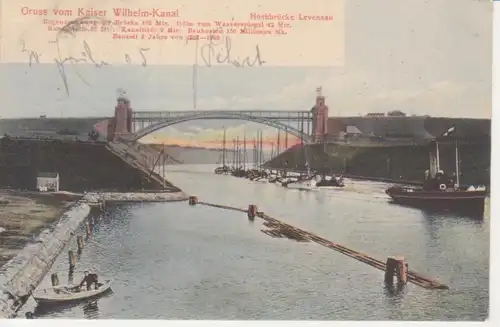 Kaiser Wilhelm-Kanal , Hochbrücke Levensau gl1905 220.341