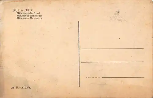Budapest Millenium Denkmal - Milleneumi emlékoszlop ngl 150.026
