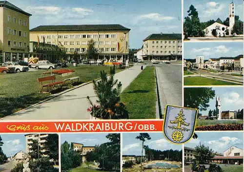 Gruss aus Waldkraiburg Obb. Mehrbildkarte glum 1975? D5164