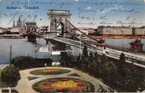 Budapest Kettenbrücke / Lánczhid gl1929 150.045