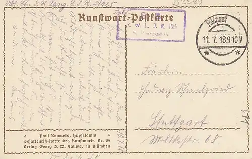 PAUL KONEWKA Hüpfelamm feldpgl1918 D3589