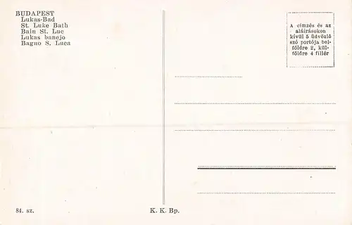 Budapest Lukas-Bad / Lukácsfürdö ngl 150.074