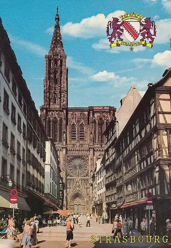 Strasbourg La Cathédrale et la Rue Mercière gl1977 D4717