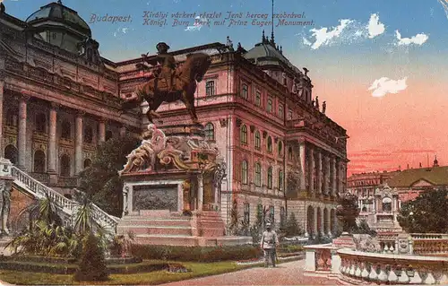 Budapest Königl. Burg - Park mit Prinz Eugen Monument ngl 149.977