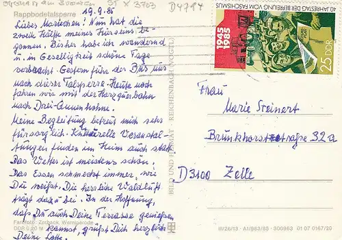 Rappbodetalsperre (Oberharz am Brocken) gl1985 D4794