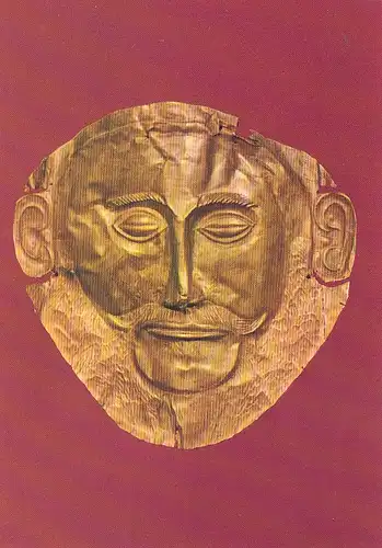 Athen Museum Goldene Königsmaske von Mycene ngl D6092
