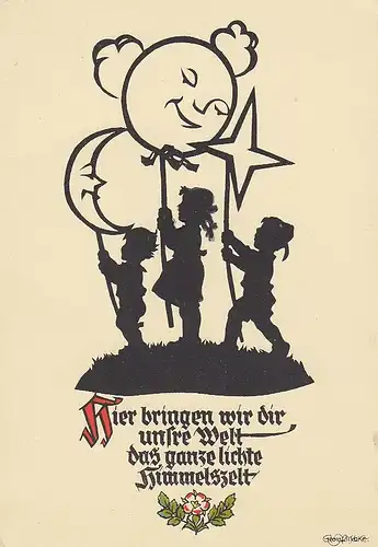 G.PLISCHKE Silhouette Hier bringen wir Dir unsre Welt ngl D4239