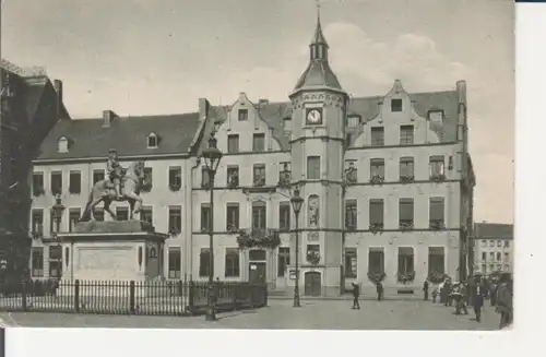 Düsseldorf Rathaus mit Jan Wellem-Denkmal gl1915 223.663