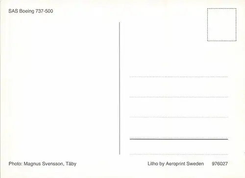 SAS Scandinavian Boeiing 737-500 ngl 151.796
