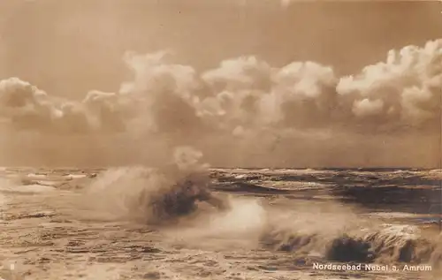 Nordseebad Nebel auf Amrum Blick auf die Wellen gl1947 155.626