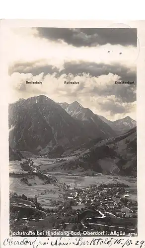 Oberdorf i. Allgäu Jochstraße bei Hindelang-Bad glca.1930 156.392