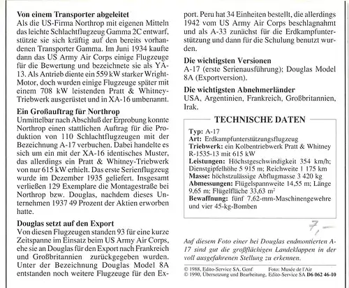 Erdkampfunterstützungsflugzeug A-17 ngl 151.567