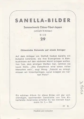 SANELLA-Bild China-Reisende auf einem Anleger ngl D9601